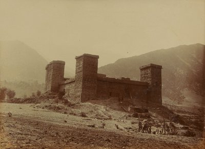 منظر لحصن تشيترال ، 1895 بواسطة مصور غير معروف