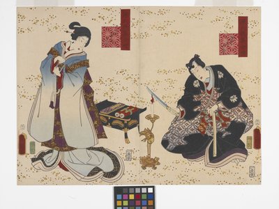 الفصل 30، زهور الأعشاب (فوجيباكاما) (طباعة خشبية ملونة) بواسطة أوتاغاوا (1786-1865) كونيسادا