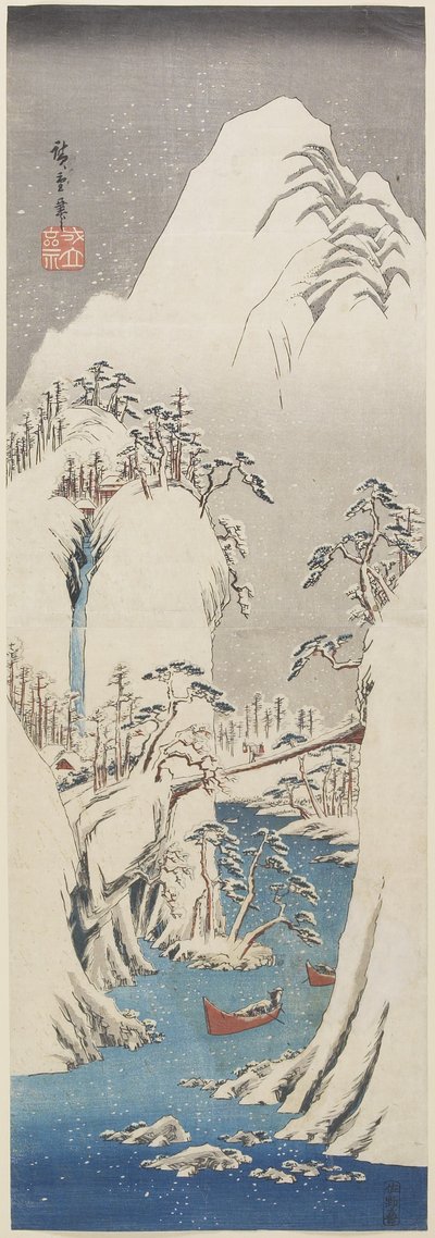 (كيسو جورج في الثلج) ، ج. 1840-1842 بواسطة Utagawa Hiroshige