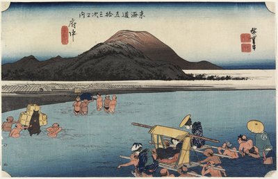 نهر أبي ، فوشو ، ج. 1833 بواسطة Utagawa Hiroshige