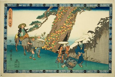 قانون 8 (هاتشيدانمي) من سلسلة "انتقام الخدم المخلصين (تشوشينغورا)" بواسطة Utagawa Hiroshige