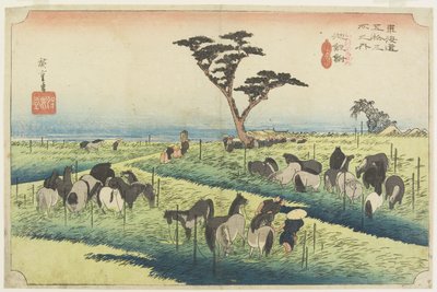 معرض نيسان للخيول ، Chiryu_ ، ج. 1833 بواسطة Utagawa Hiroshige