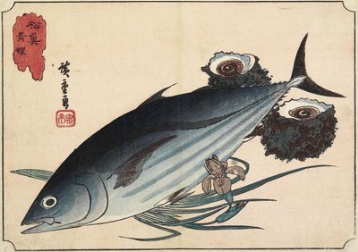 بونيتو وتوب شيلز ، أوائل القرن التاسع عشر بواسطة Utagawa Hiroshige
