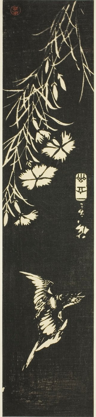 الوقواق والوردي بواسطة Utagawa Hiroshige