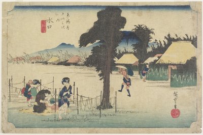 تجفيف قرع الحلاقة ، Minakuchi ، ج. 1833 بواسطة Utagawa Hiroshige