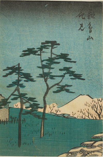 منظر الزهور في Asuka Hill (Asukayama hanami) ، قسم من ورقة من سلسلة "قصاصات من الأماكن الشهيرة في إيدو (Harimaze Koto meisho)" بواسطة Utagawa Hiroshige