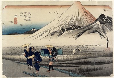 فوجي في الصباح ، هارا ، ج. 1833 بواسطة Utagawa Hiroshige