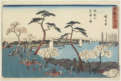 تل جوتنياما في بلوم ، 1830-1844 بواسطة Utagawa Hiroshige