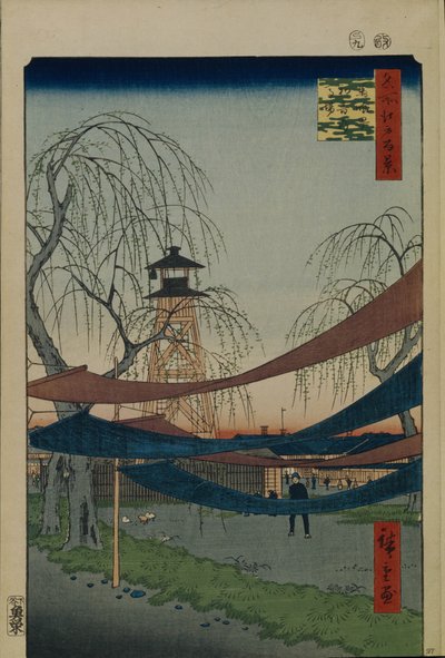 ملعب ركوب الخيل هاتسون في Bakuro-cho مائة مشاهدة شهيرة لإيدو ، 1856-1858 بواسطة Utagawa Hiroshige