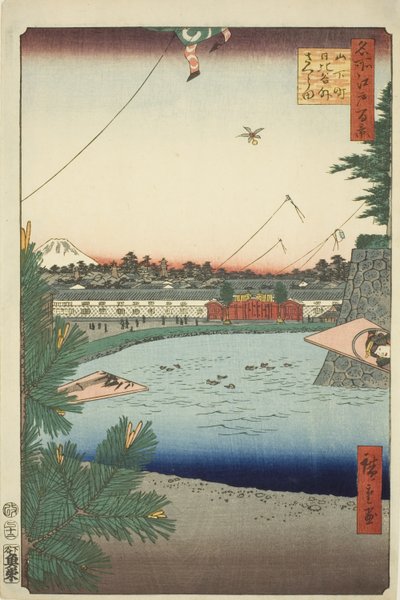 Hibiya و Soto-Sakurada من Yamashita-cho (Yamashita-cho Hibiya Soto-Sakurada) ، من سلسلة "مائة منظر مشهور لإيدو (ميشو إيدو هياكي)" بواسطة Utagawa Hiroshige