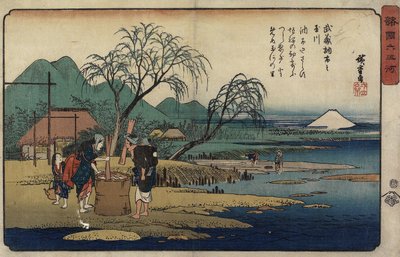 نهر جوهرة تشوفو في مقاطعة موساشي ، 1835-1837 بواسطة Utagawa Hiroshige