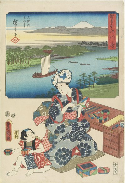 كاواساكي ، يوليو 1854 بواسطة Utagawa Hiroshige