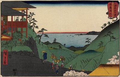 معبد كيوزومي-زان في محافظة عوا ، يوليو ١٨٥٨ بواسطة Utagawa Hiroshige