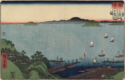 Marugame في مقاطعة سانوكي ، أغسطس 1858 بواسطة Utagawa Hiroshige