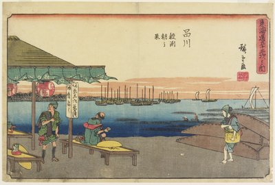 مشهد الصباح في سامزو ، شيناغاوا ، 1841-1842 بواسطة Utagawa Hiroshige