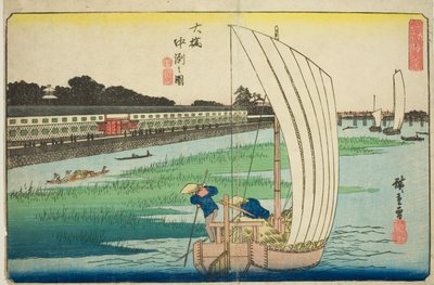 ناكاسو في عيدان تناول الطعام (رسم عيدان تناول الطعام ناكاسو) ، من سلسلة te s بواسطة Utagawa Hiroshige