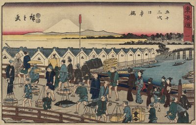 جسر نيهونباشي رقم 1 ، 1847-1852 بواسطة Utagawa Hiroshige