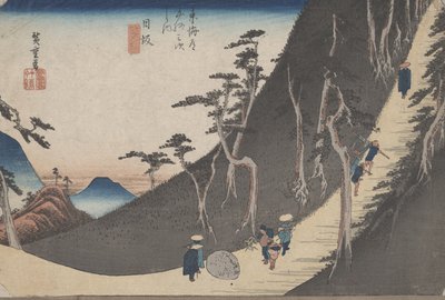 رقم 26 "نيساكا: ممر جبل سايو" من 53 محطة في توكايدو بواسطة Utagawa Hiroshige