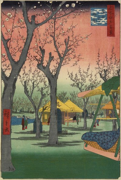 حديقة البرقوق في كاماتا ، فبراير ١٨٥٧ بواسطة Utagawa Hiroshige