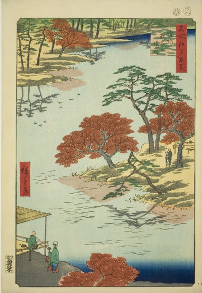 تجديد ts لـ te Akiha Shline ، عند الاستلام (في وقت استلام حرم Akiba) ، من te serie s "Ridge for the ridge" بواسطة Utagawa Hiroshige
