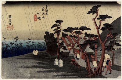 مطر الأميرة تورا ، O_iso ، ج. 1833 بواسطة Utagawa Hiroshige