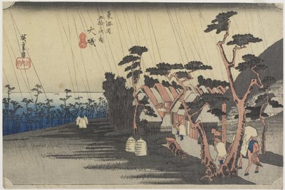مطر الأميرة تورا ، O_iso ، ج. 1833 بواسطة Utagawa Hiroshige