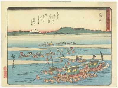 شيمادا ، 1837-1844 بواسطة Utagawa Hiroshige