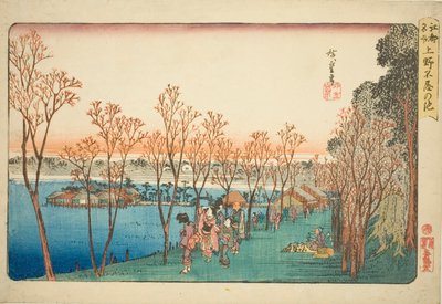 Shinobazu Pond on (Upper Shinobazu Pond) ، من Teseries بواسطة Utagawa Hiroshige