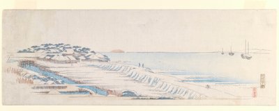 Snow Dawn at Susaki ، من مجموعة Letter-Sheet ، c.1839-40 (طباعة لوح خشبي ملون) بواسطة Utagawa Hiroshige