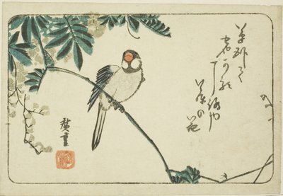 العصفور والستارية بواسطة Utagawa Hiroshige