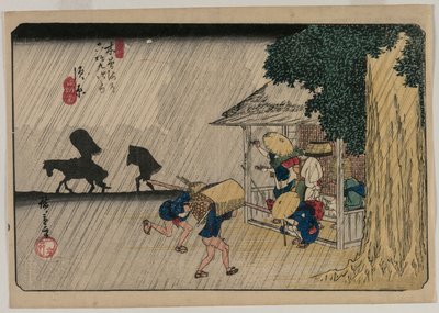 صحارى من مسلسل تسع وستون محطة كيسوكايدو بواسطة Utagawa Hiroshige