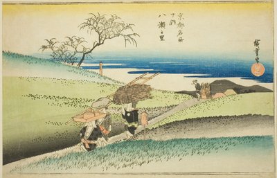 The Village of Yase (Yase no sato), from the series "Famous Places in Kyoto (Kyoto meisho no uchi)" بواسطة Utagawa Hiroshige