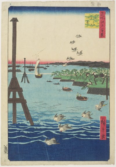 منظر لساحل شبعا ، فبراير ١٨٥٦ بواسطة Utagawa Hiroshige
