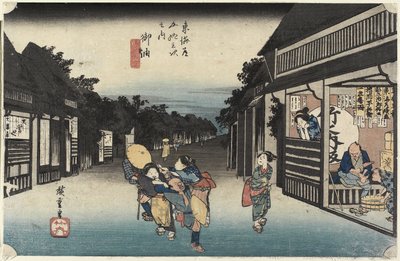 النساء يطلبن الرحل ، جويو ، ج .1833 بواسطة Utagawa Hiroshige