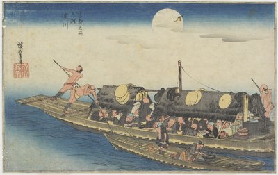 نهر يودو ، ج .1834 بواسطة Utagawa Hiroshige