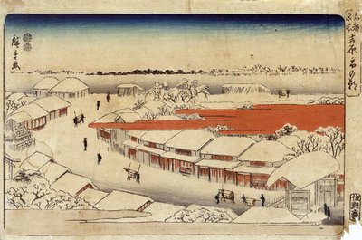 يوشيوارا يوكي نو آسا ، 1850 (قطع خشبية ملونة) (قطع خشبية ملونة) بواسطة Utagawa Hiroshige