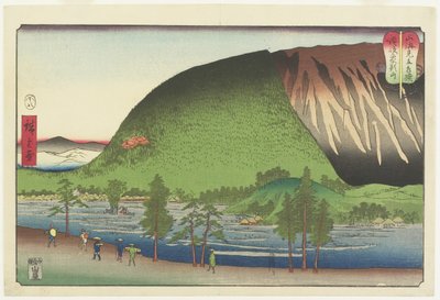 جبل زوزو في مقاطعات سانوكي ، أغسطس 1857 بواسطة Utagawa Hiroshige