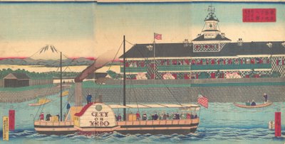 فندق Tsukiji في طوكيو طوكيو Tsukiji hoteru kan ، الشهر الخامس ، 1870. بواسطة أوتاغاوا هيروشيغي الثالث