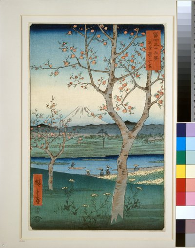 كوشيغايا في مقاطعة موساشي بواسطة Utagawa II Hiroshige