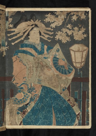 Avant et après - مجاملة غير معروفة ، من سلسلة "A Comparison of Flowers at Night in the Cherry Blossom District" ("Hana kurabe kuruwa yo sakura") بواسطة أوتاغاوا كونيسادا