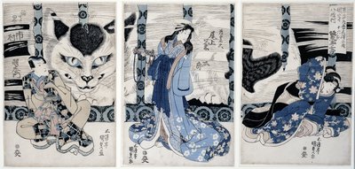 قرية Yatsuhashi في Okasaki ، من سلسلة &39;Tokaido gojusan eki no uchi&39; The 53 Stations of Tokaido) 1835 (طبعة خشبية ملونة) بواسطة أوتاغاوا كونيسادا