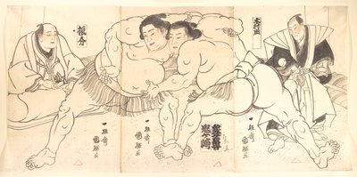 مصارعة السومو ، القرن التاسع عشر. بواسطة Utagawa Kuniteru