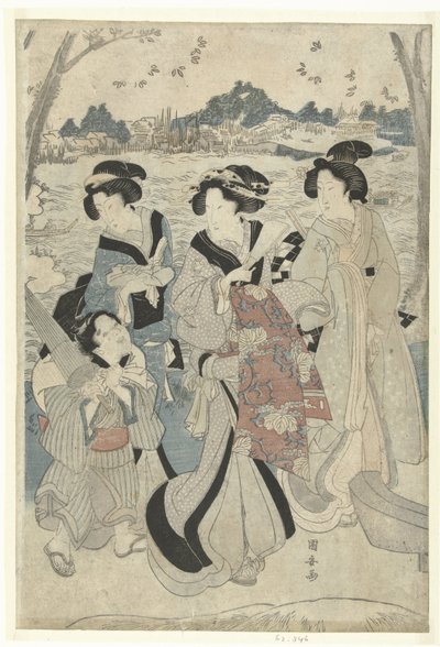 نزهة على طول سوميدا بواسطة Utagawa Kuniyasu