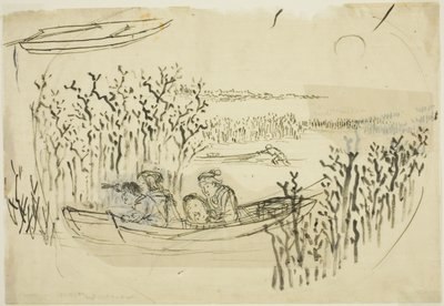 جمع الأعشاب البحرية في أوموري بواسطة Utagawa Kuniyoshi