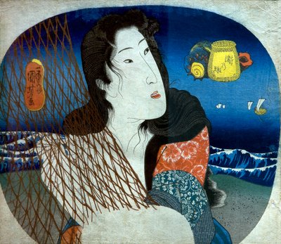 جوهرة شاطئ البحر (ناجيسا نو تاما) حوالي عام 1836 بواسطة Utagawa Kuniyoshi