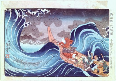 نيشيرين تهدئة العاصفة ، القرن التاسع عشر بواسطة Utagawa Kuniyoshi