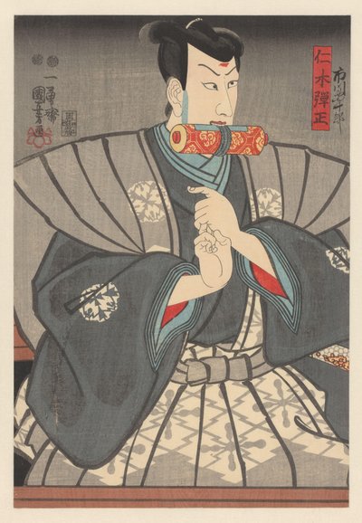 نيكي دانجو تتنقل بين الأسنان بواسطة Utagawa Kuniyoshi