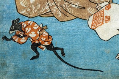 أمثال توضحها القطط (Tatoe zukushi no uchi) ، حوالي 1852 بواسطة Utagawa Kuniyoshi