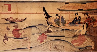 صيد أذن البحر. مطبوعات لأوتاغاوا كونيوشي (1797-1861) بواسطة Utagawa Kuniyoshi