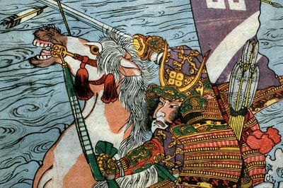 Tebatte at Ujirier (Ujigawakassen no Zu) ، ج. 1831-32 بواسطة Utagawa Kuniyoshi